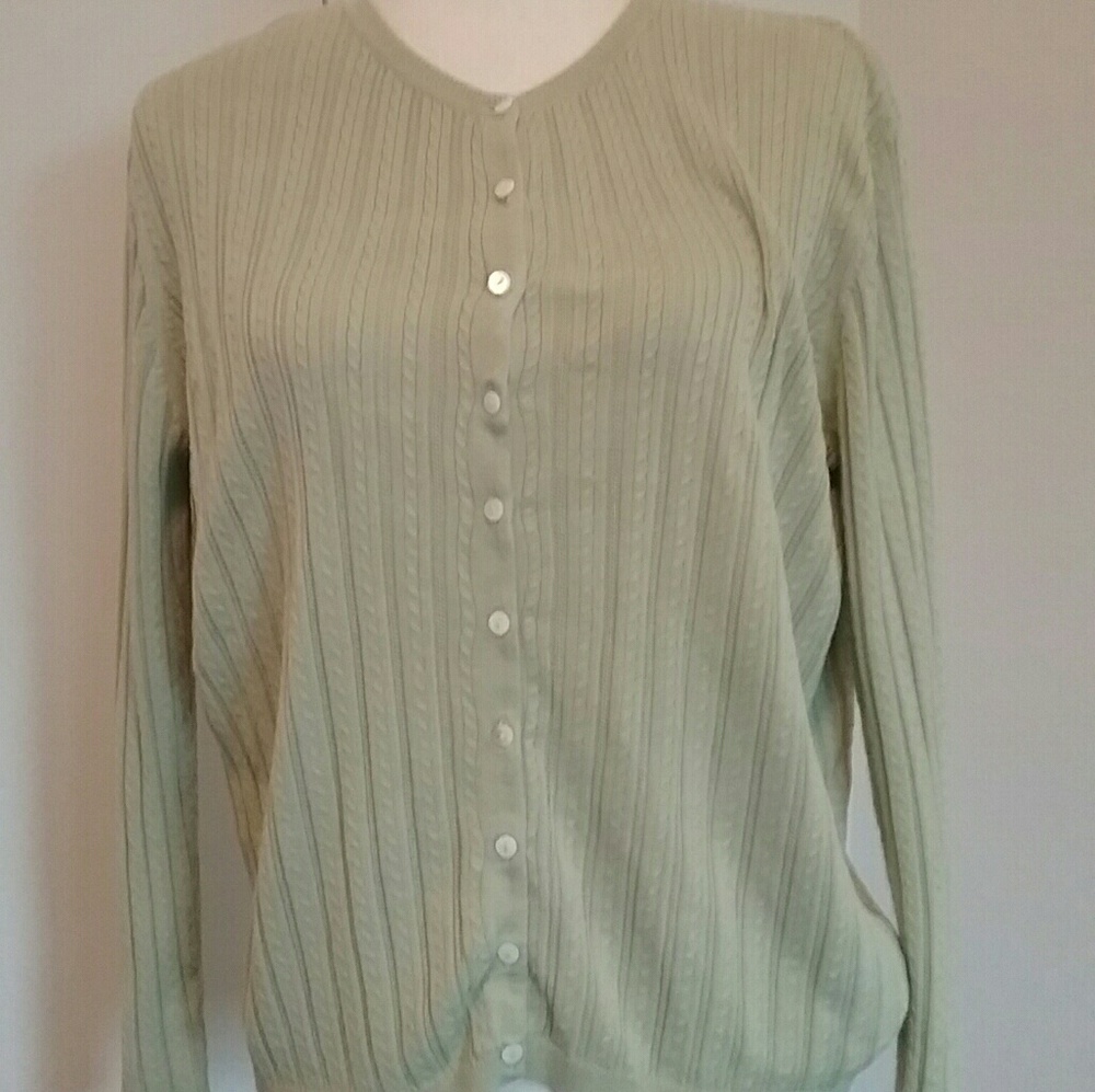 Beautiful green sweater.